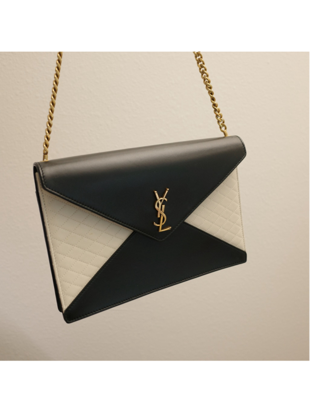 YSL Saint Laurent Gaby Quilted Lambskin Envelope Shoulder Bag - Picture 13 of 16